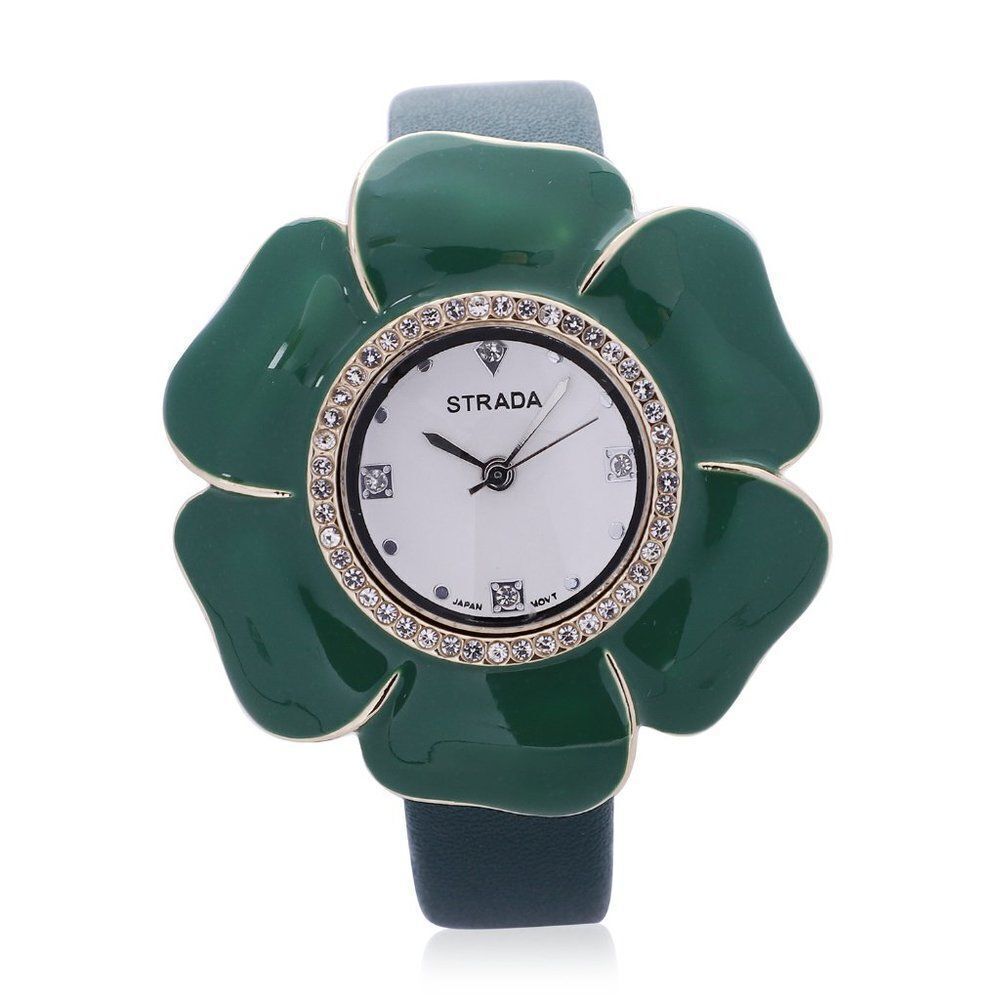 Strada Watch Mallow Flower Dark Green